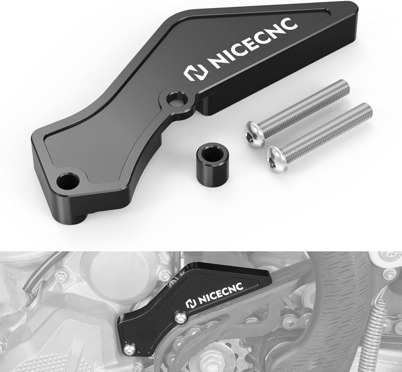 NICECNC Black Universal 4T Case Saver Sprocket Guard Compatible with KTM 250 EXC-F SixDays 2019-2023, 250 EXC-F 2017-2023,250 SXF 250 XC-F 350 SX-F 350 XC-F 2016-2022, EXC-F Six Days 20-23 See Fitment - Image 1